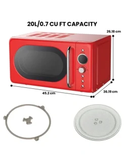 Total Chef Retro Microwave Oven 20L