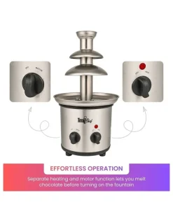 Total Chef Stainless Steel 3 Tier Chocolate Fondue Fountain 680g