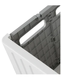 Traderight Portable Rolling Shopping Trolley Cart in White/Grey