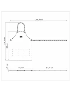 Tramontina Churrasco Collection Apron in Black