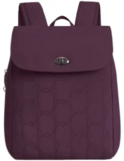 Travelon Runways Anti-Theft Compact Backpack in Plum