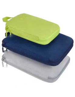 Travelon Set of 3 Compression Packing Cubes in Cool Tones