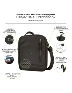 Travelon Urban Anti-Theft Small Crossbody Bag in Slate