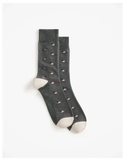 Trenery Cosy Dog Sock in Dark Grey Melange