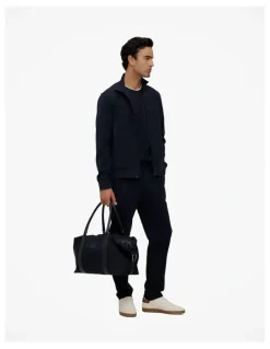 Trenery Mercerised Cotton Layered T-shirt in Navy