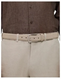Trenery Mica Suede Belt in Sandstone
