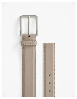 Trenery Mica Suede Belt in Sandstone