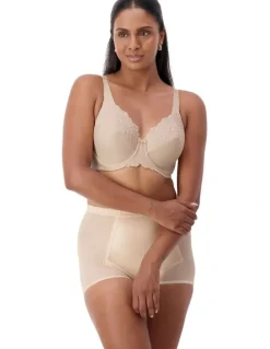 Triumph Embroidered Minimizer Underwire Bra 10000085 in Fawn