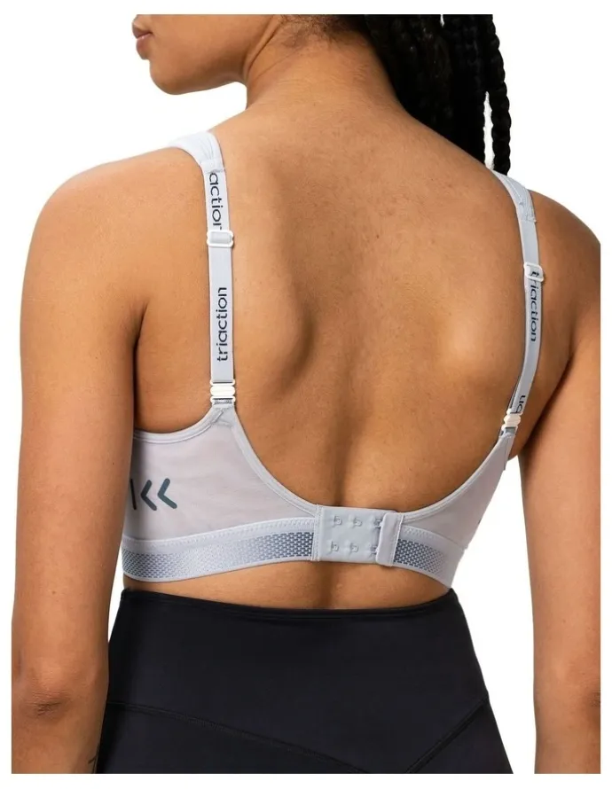 Triumph Triaction Cardio Cloud Wirefree Minimiser Sports Bra in Platinum Silver