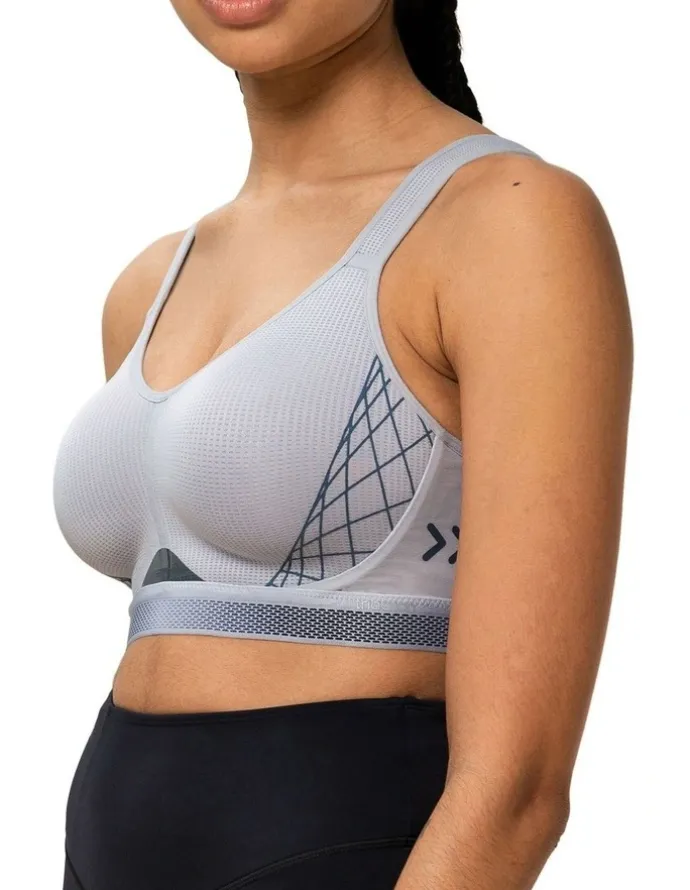 Triumph Triaction Cardio Cloud Wirefree Minimiser Sports Bra in Platinum Silver