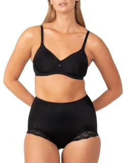 Triumph Tum-E-Lace High Waist Brief in Black