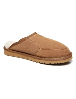 UGG Australian Shepherd Bred Cow Suede Slipper in Chestnut