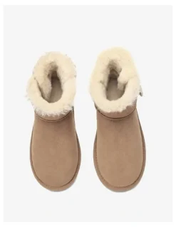 UGG Australian Shepherd Mini Button SheepSkin Boots in Brown
