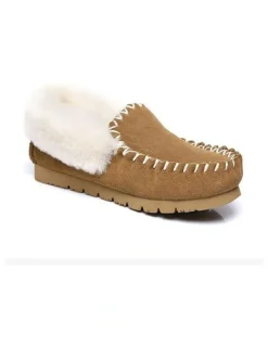 UGG Australian Shepherd Popo Cow Suede Moccasin Shoe in Brown