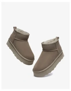UGG Australian Shepherd Ronnie Thick Bottom Platform Boots in Caribou