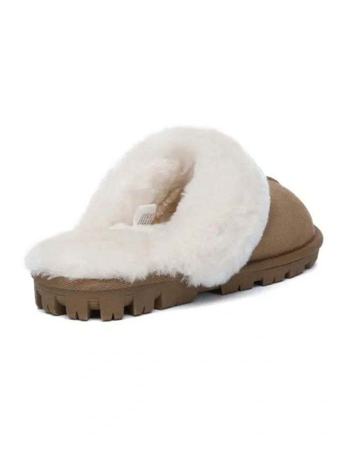 UGG Australian Shepherd Scuff Waffle Slipper in Chestnut