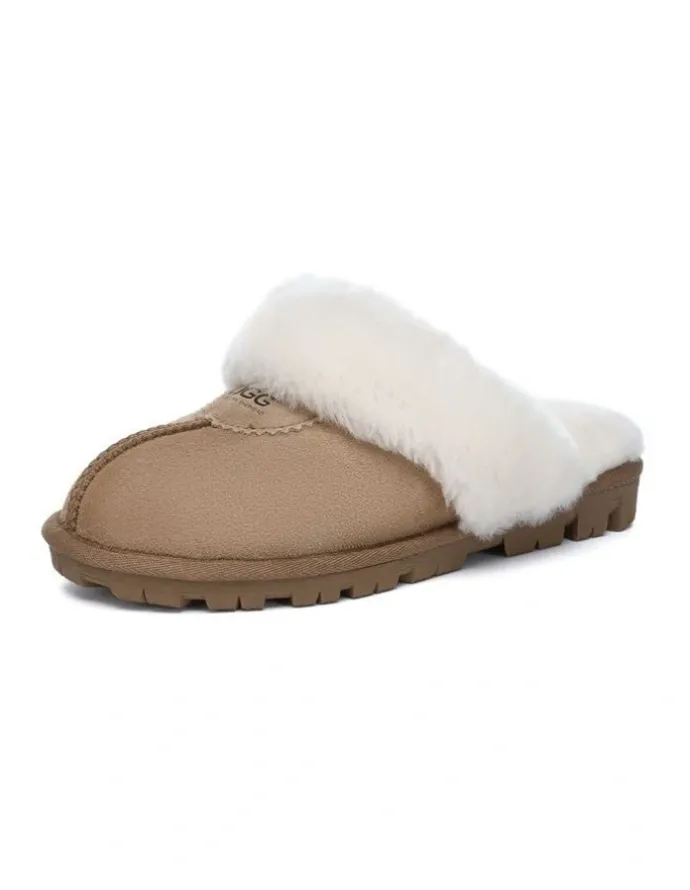 UGG Australian Shepherd Scuff Waffle Slipper in Chestnut