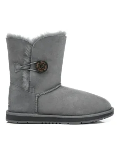 UGG Australian Shepherd Short Button Boots in Grey