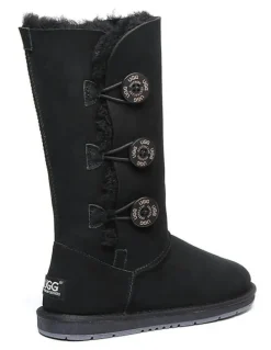UGG Australian Shepherd Tall Button Boots in Black