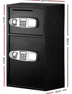UL-Tech Electronic Double Door Digital Security Box In Black
