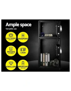 UL-Tech Electronic Double Door Digital Security Box In Black