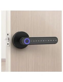 UL-Tech Fingerprint Door Lock Smart Handle in Black