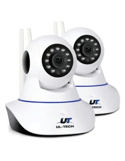 UL-Tech 1080P Wireless IP Cameras Security WIFI Cam in White