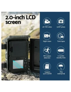 UL-Tech UL-tech Solar Trail Camera 4K 50MP Wildlife in Green