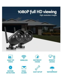 UL-Tech Wireless CCTV 3MP 2 Bullet Cameras