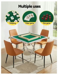 Unbranded Folding Mahjong Table With 4 Drawers And Cup Holders