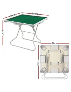 Unbranded Folding Mahjong Table With 4 Drawers And Cup Holders