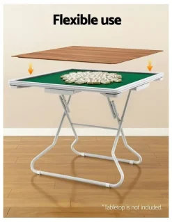 Unbranded Folding Mahjong Table With 4 Drawers And Cup Holders