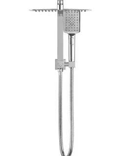 Unbranded 12 Rain Shower Head Set With 3-Mode Handheld in Chrome