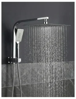 Unbranded 12 Rain Shower Head Set With 3-Mode Handheld in Chrome