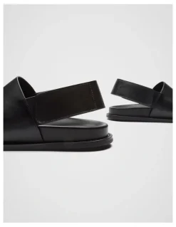 Unison Liam Leather Sandal in Black