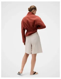 Unison Pleat Front Bermuda Short