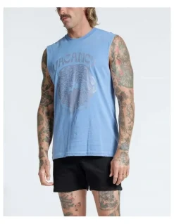 Vacancy Co Heartless Tank in Dusty Blue