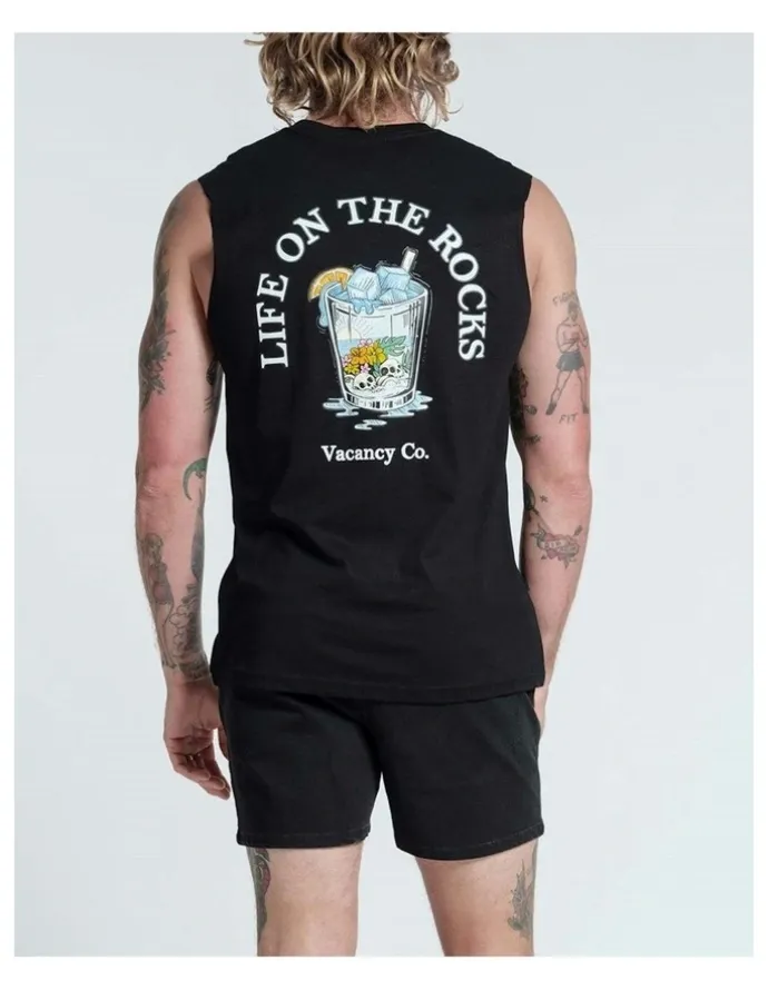 Vacancy Co Life On The Rocks Tank in Black