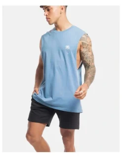 Vacancy Co Tropical Tank in Dusty Blue