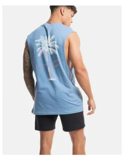 Vacancy Co Tropical Tank in Dusty Blue
