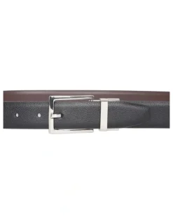 Van Heusen Pin Buckle Reversible Belt in Black/Brown