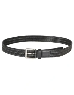 Van Heusen Woven Stretch Belt in Black