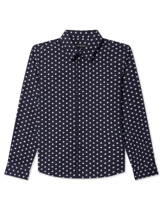 Van Heusen Youth Junior Fit Bous Flower Print Shirt in Navy