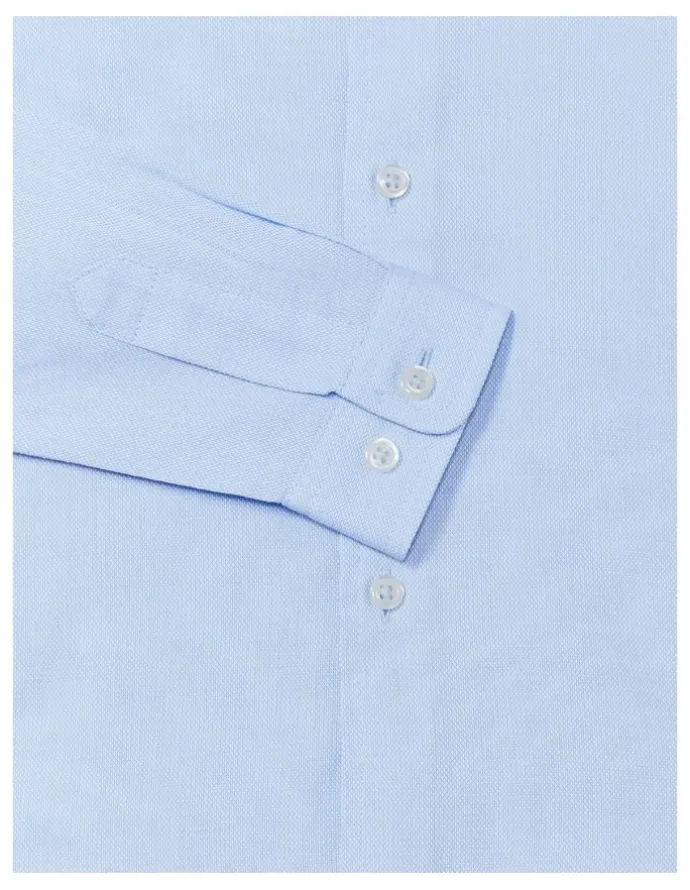 Van Heusen Youth Junior Fit Dress Shirt Plain Dobby in Sky Blue