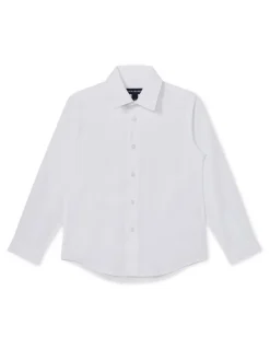Van Heusen Youth Junior Fit Dress Shirt in Plain Dobby White