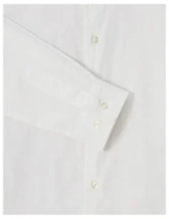 Van Heusen Youth Junior Fit Linen Shirt in White