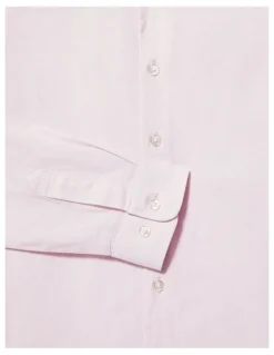 Van Heusen Youth Junior Fit Linen Blend Shirt in Pink