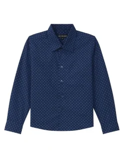 Van Heusen Youth Junior Fit Paisley Shirt in Navy
