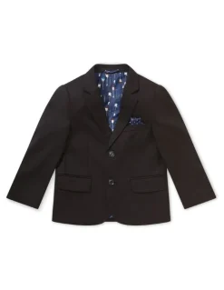 Van Heusen Youth Junior Fit Plain Stretch Twill Suit Jacket in Black