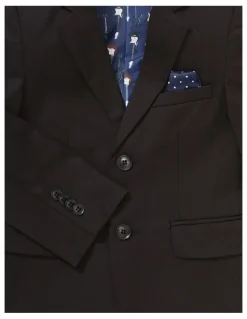 Van Heusen Youth Junior Fit Plain Stretch Twill Suit Jacket in Black